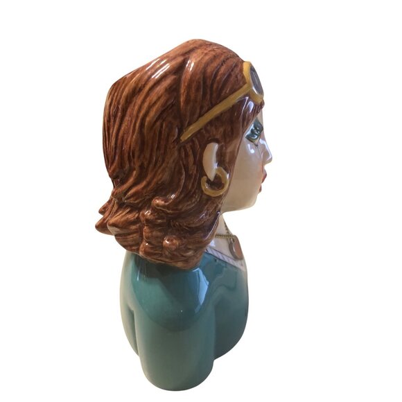 Carol Eldridge Michel Head Vase Ceramic Woman Sunglasses Lets Face It Girls - Picture 2 of 9